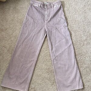 Mango Wide-Leg Purple Jeans
